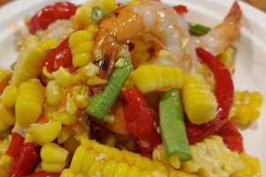 ตำข้าวโพดกุ้งลวก