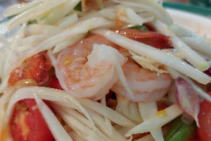 ตำกุ้งลวก