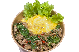 ไข่ข้นกะเพราหมูสับ