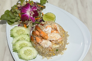 ข้าวผัดกุ้ง+ไข่ดาว (เล็ก) Fried Rice with Shimp (Small)