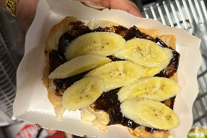 ขนมปังปิ้งช็อคโกแลตกล้วยห้อม