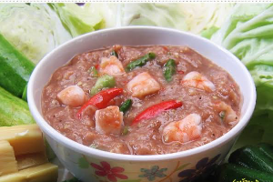 น้ำพริกกุ้งสด (FRESH SHRIMP SPICY PASTE)