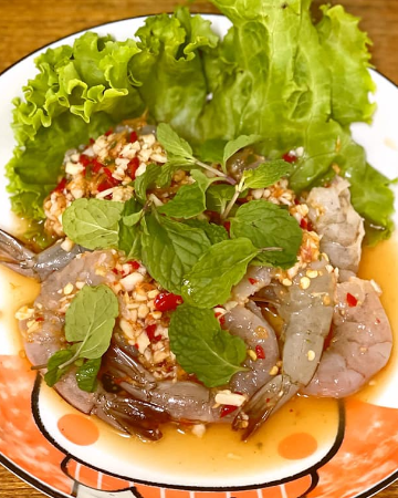 กุ้งแช่น้ำปลา