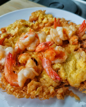 ไข่เจียวกุ้งสับ