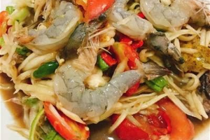 ตำกุ้งสด