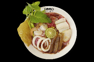 ก๋วยเตี๋ยวเย็นตาโฟต้มยำรวมมิตรทะเล