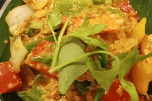 กุ้งผัดผงกะหรี่