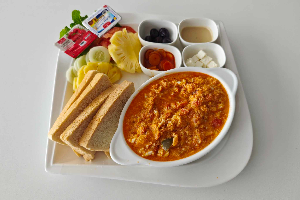 006 Turkish Breakfast Set With Scramble Eggs In Menemen