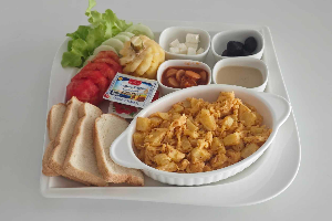 010 Turkish Breakfast Set With Stir Fried Potato And Eggs