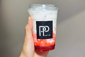 ນົມສົດ ສະຕໍເບີລີ / Fresh strawberry milk