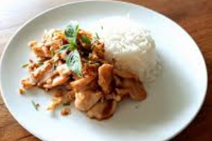 ข้าวไก่กระเทียม