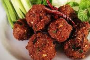 ลาบหมูทอด