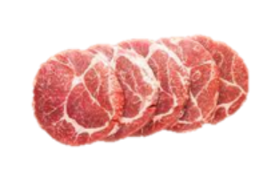 สันคอหมูสไลด์ 280 g