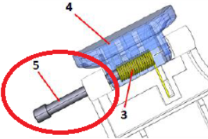 K2-43 แกนสปริงหูกั้นรีเจค reject I1K2V11001C00171 - REJECT_LIMIT_SHAFT