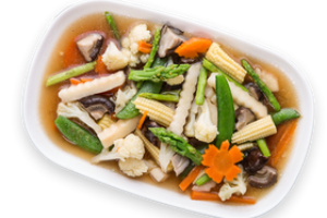 ผัดผักรวมมิตร Stried-fried vegetables in oyster sauce