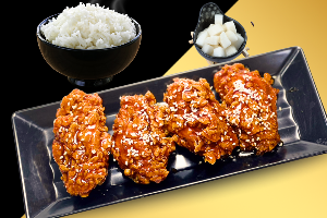 MIDDLE TYPE 2(ปีกกลาง 4 ชิ้น+ข้าวญี่ปุ่น)