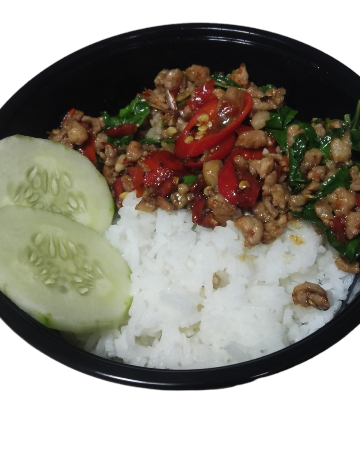 ข้าว+ผัดกะเพรา