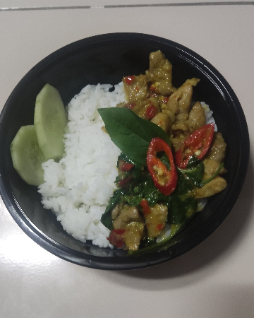 ข้าว+ผัดแกงเขียวหวาน