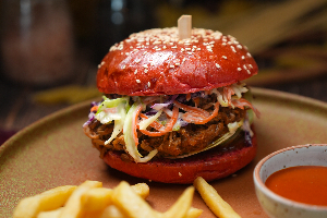 Burger with pulled Pork