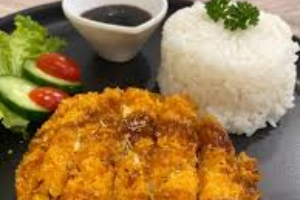ข้าวไก่กรอบซอสเทอริยากิ