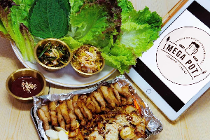 ซัมกยอบซัล - 삼겹살 (Samgyeopsal) -ชุดหมูสามชั้นย่าง