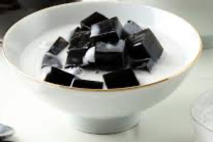 เฉาก๊วยนมสด Jelly grass with milk