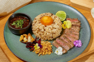 ข้าวผัดมันเนื้อวากิว