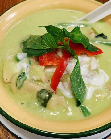 L.7 Green Curry w Rice (Chicken) ข เขียว