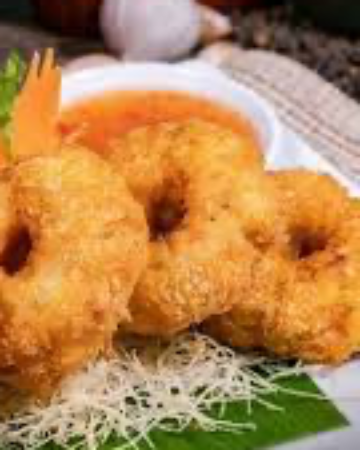F.5 Deep-fried Shrimp Pancake มันกุ้ง