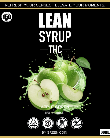 LEAN APPLE GREEN SYRUP THC 30 ML.