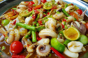 ตำปลาหมึก