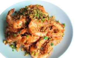กุ้งแช่บ๊วยคั่วพริกเกลือ