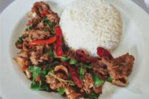 ข้าวกระเพราเนื้อ