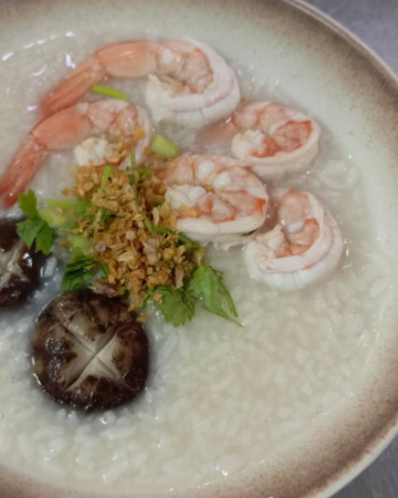 KHAO TOM GOONG HED HORM / ข้าวต้มกุ้งเห็ดหอม