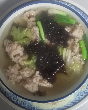 แกงจืดสาหล่าย หมูสับ  (กับข้าว)