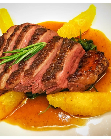 DUCK BREAST STEAK / สเต๊กอกเป็ด ซอสส้ม