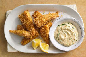 Mini Fish Bites with Tartar Sauce