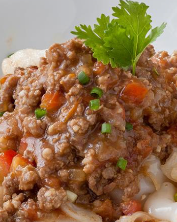 ราดหน้า เนื้อสับ