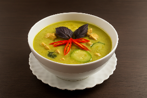 Green Curry with Rice (მწვანე კარის წვნიანი)