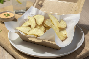 มันฝรั่ง ติดเปลือก ทอด