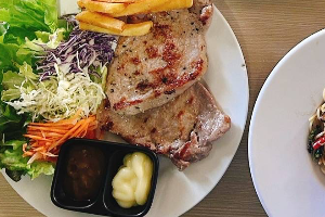 สเต็ก2 ชิ้น