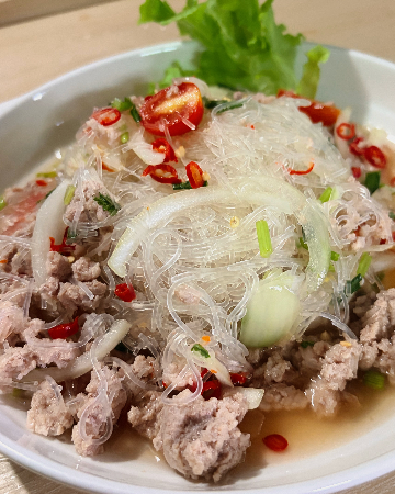ยำวุ้นเส้นหมูสับ