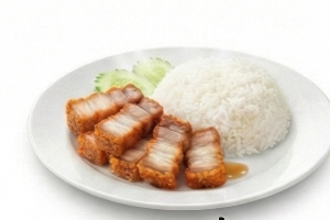 ข้าวหมูทอดน้ำปลา