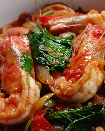 กุ้งผัดพริกเผา