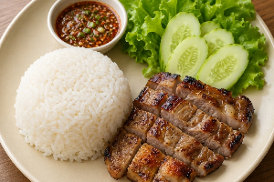 ข้าวหน้าหมู Pork Rice