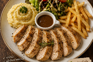 สเต็กไก่พริกไทยดำ