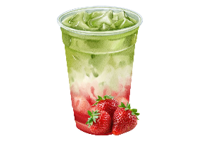 มัตฉะนมสดสตอเบอรี่ (Matcha Stawberry Milk)
