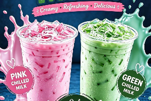 Green chilled milk 