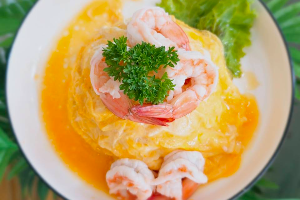 ข้าวไข่ข้น กุ้ง
