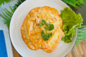 ข้าวไข่เจียว กุ้งสับ